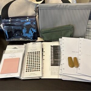 Cloth and Paper bundle - dashboards, inserts, stickers/notes, pen carryall, etc